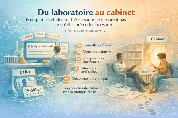 Du laboratoire au cabinet : pourquoi les études sur l'IA en santé ne mesurent pas ce qu'elles prétendent mesurer