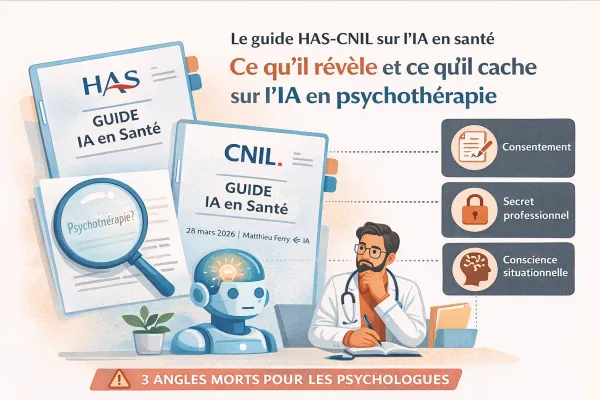 Ce que le guide HAS-CNIL révèle (et ce qu'il cache) sur l'IA en psychothérapie